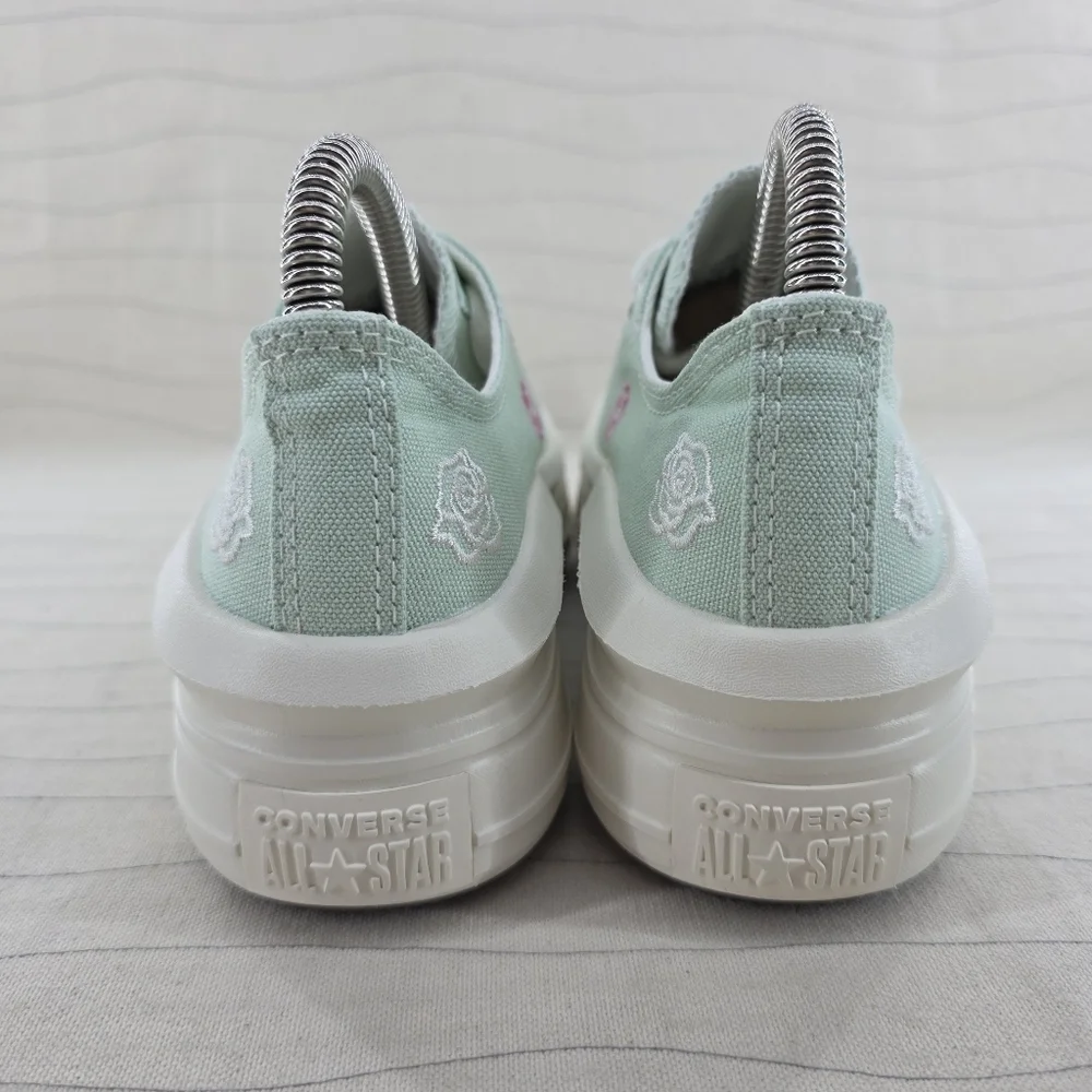 Converse Womens Move Summer Aloe Green Embroidered Platform Shoes A10823C Size 6 - Picture 5 of 10